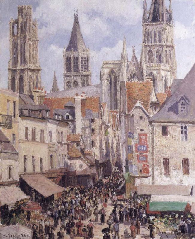 Camille Pissarro Rue de L-Epicerie,Rouen Germany oil painting art